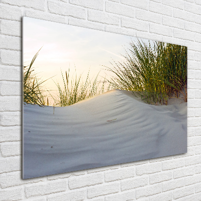 Schilderij op glas duinen aan zee