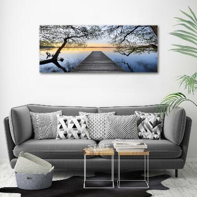 Foto obraz szklany Molo nad jeziorem