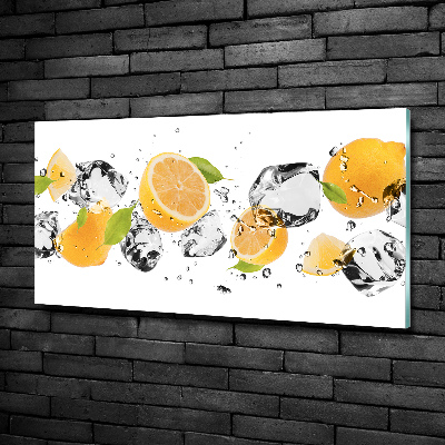 Foto-obraz szkło hartowane Cytryna i woda