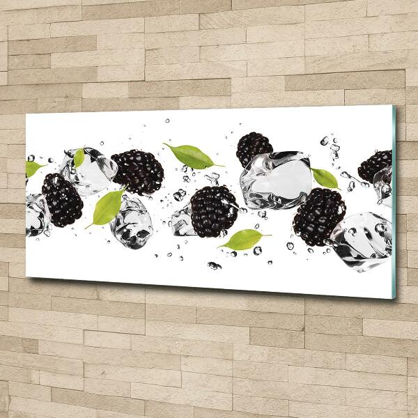 Foto schilderij op glas Kersen en water