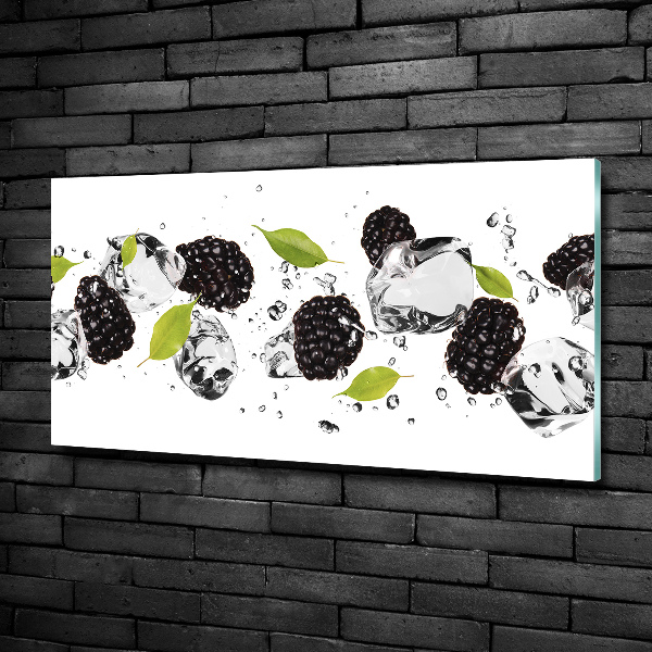 Foto schilderij op glas Kersen en water