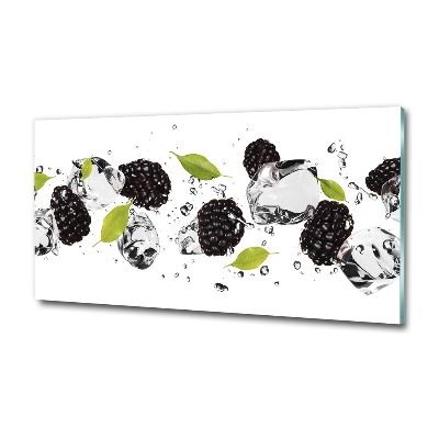 Foto schilderij op glas Kersen en water