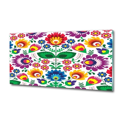 Foto schilderij op glas Etnisch patroon