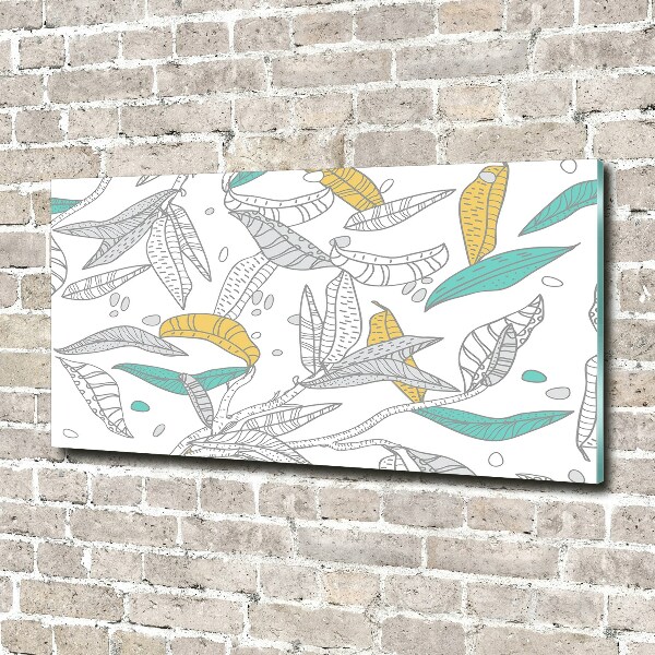 Foto schilderij op glas Kleurrijke bladeren