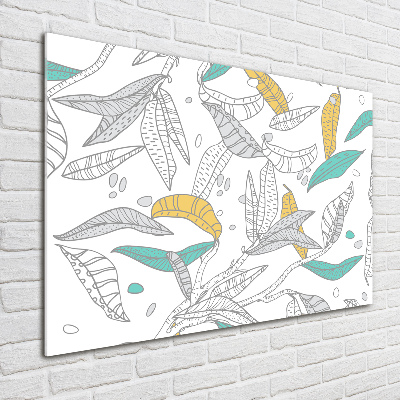 Foto schilderij op glas Kleurrijke bladeren