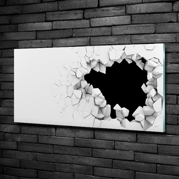 Foto schilderij op glas Gat in de muur