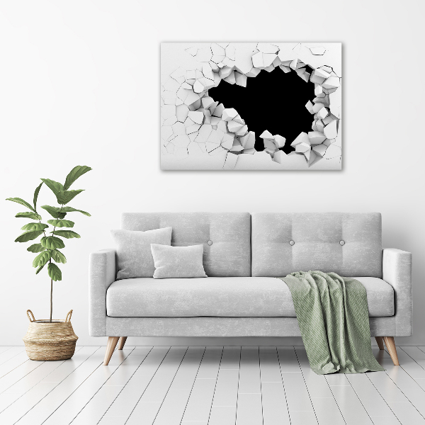 Foto schilderij op glas Gat in de muur