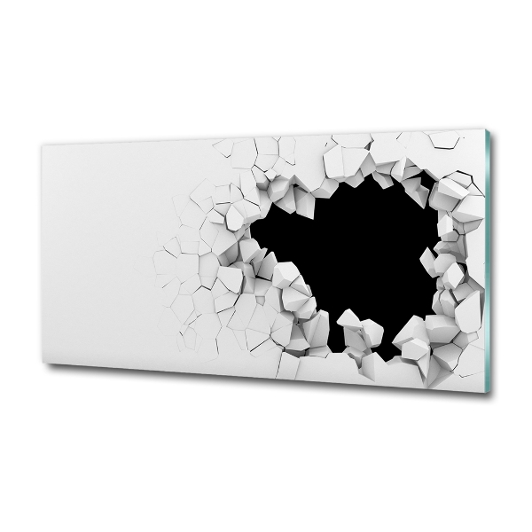 Foto schilderij op glas Gat in de muur