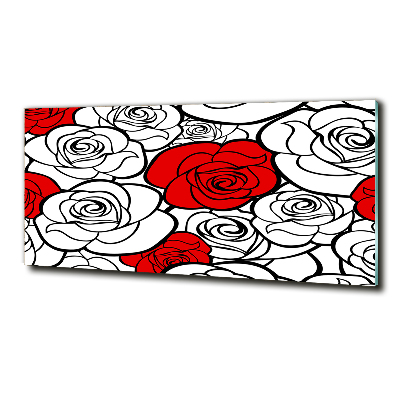 Schilderij op glas Rozen