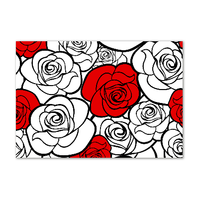 Schilderij op glas Rozen