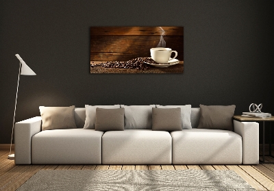 Schilderij glas Een kopje koffie