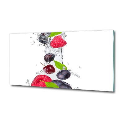 Foto schilderij op glas Fruit en water
