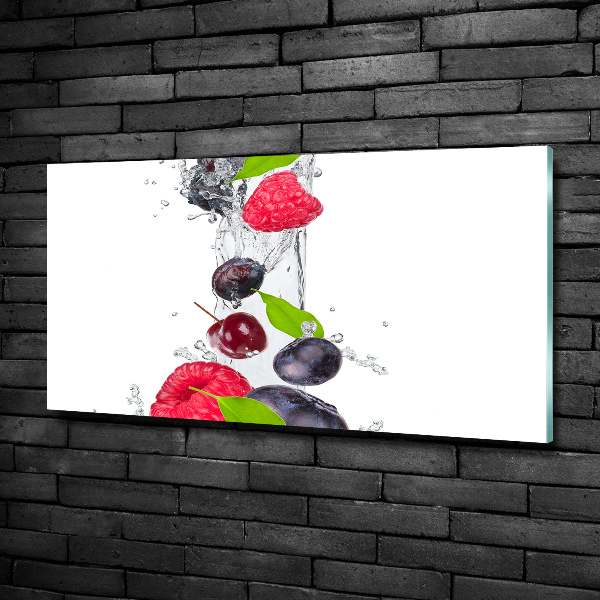 Foto schilderij op glas Fruit en water