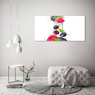 Foto schilderij op glas Fruit en water