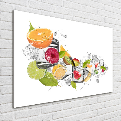 Schilderij op glas Fruit met ijs