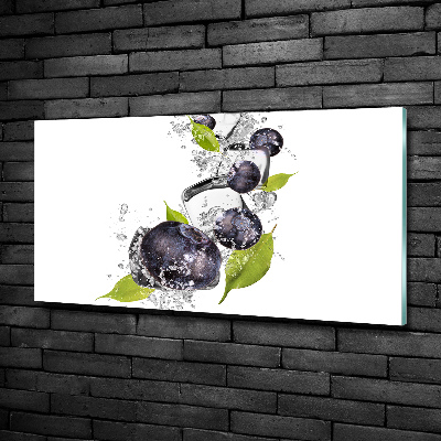 Schilderij glas Bessen met ijs