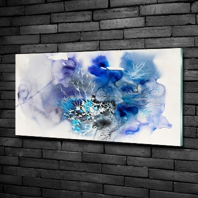 Schilderij glas Abstracte bloemen