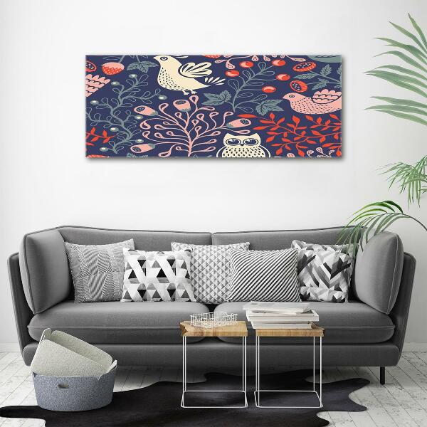 Schilderij op glas Kippenuil planten