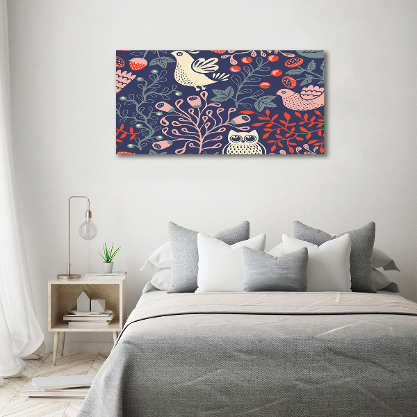 Schilderij op glas Kippenuil planten