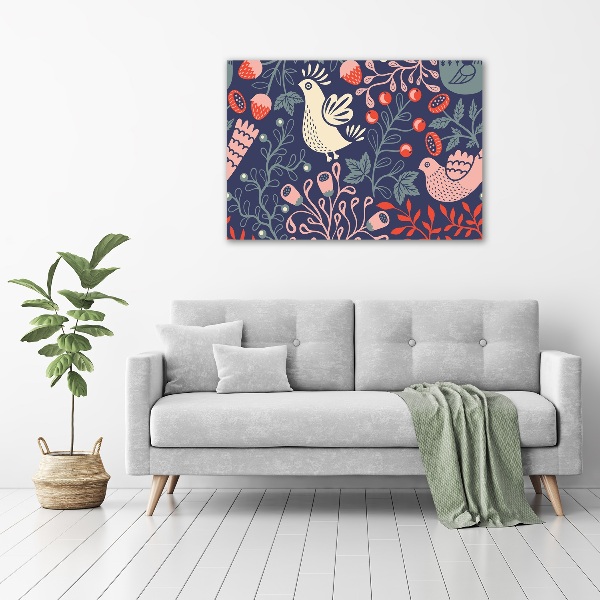 Schilderij op glas Kippenuil planten