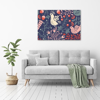 Schilderij op glas Kippenuil planten