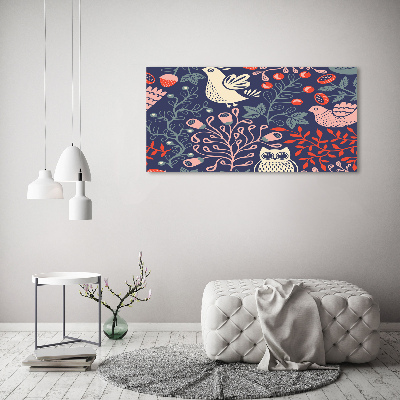 Schilderij op glas Kippenuil planten