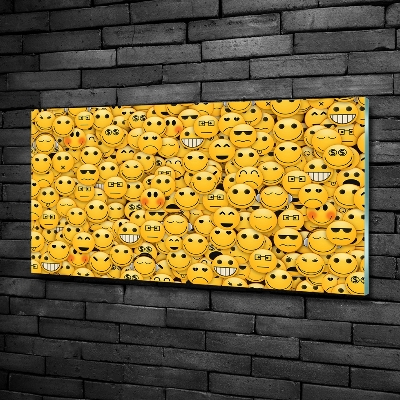 Foto schilderij op glas Emoticons