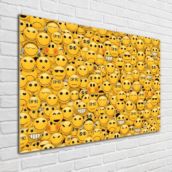 Foto schilderij op glas Emoticons