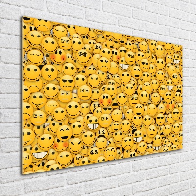 Foto schilderij op glas Emoticons