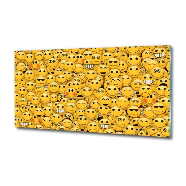 Foto schilderij op glas Emoticons