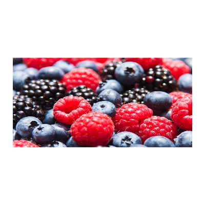 Schilderij glas Bosvruchten