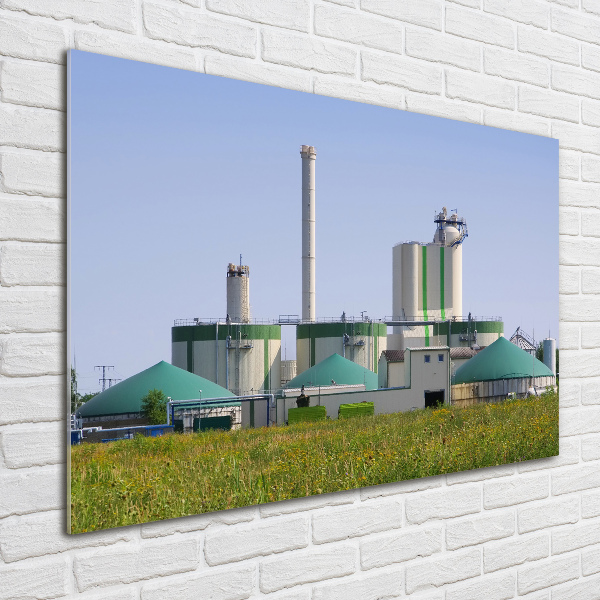 Schilderij op glas Biogasinstallatie