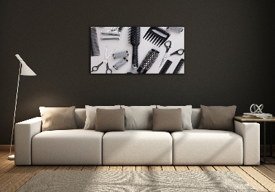 Glazen schilderij Kappersgereedschap