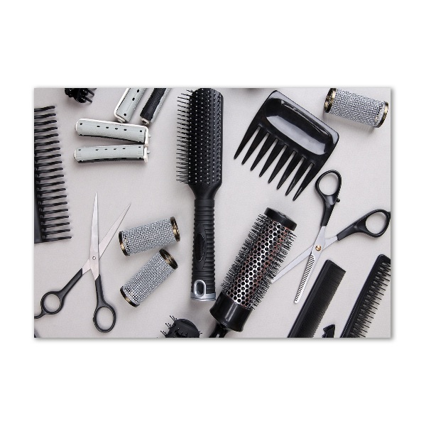 Glazen schilderij Kappersgereedschap