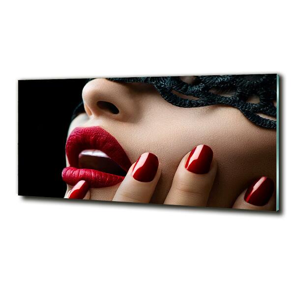 Fotoobraz na ścianę szklany Koronkowa maska