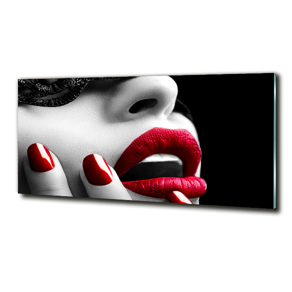 Fotoobraz na ścianę szklany Koronkowa maska