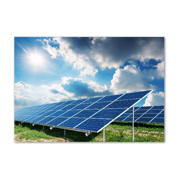 Foto schilderij op glas Zonnebatterijen