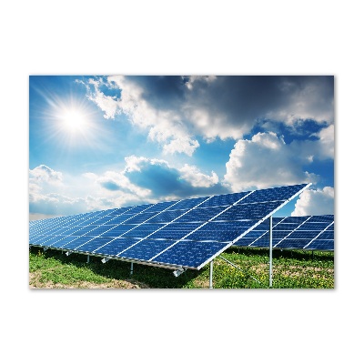 Foto schilderij op glas Zonnebatterijen