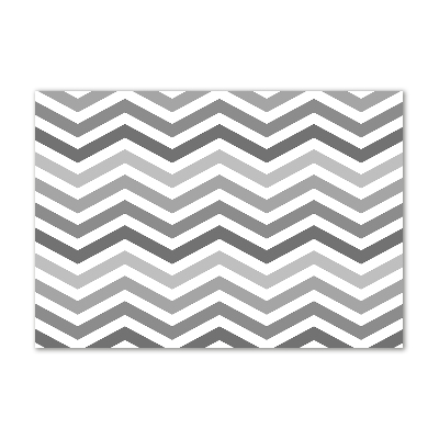 Foto schilderij op glas Grijze zigzaglijnen