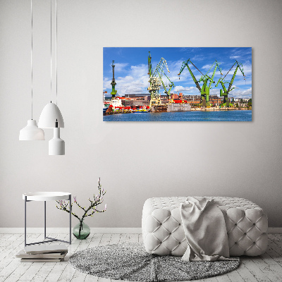 Foto obraz szklany Stocznia w Gdańsku