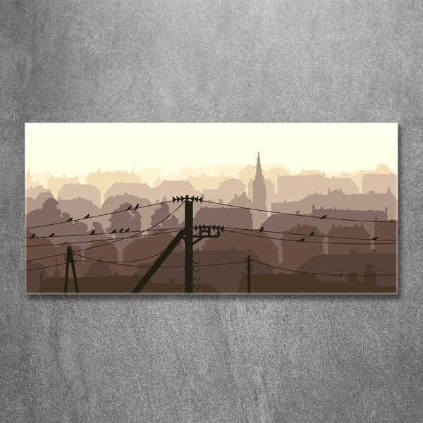 Foto schilderij op glas Stadsgrens