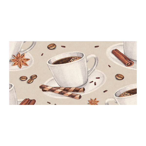 Glazen schilderij Een kopje koffie