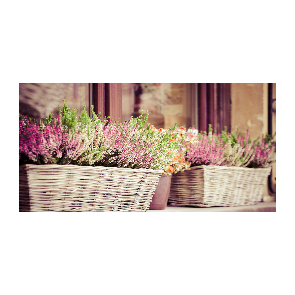 Glazen schilderij Lavendel in een pot