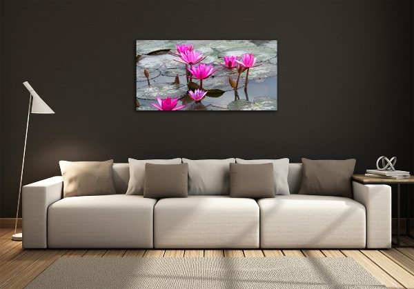 Foto schilderij op glas Lotusbloem