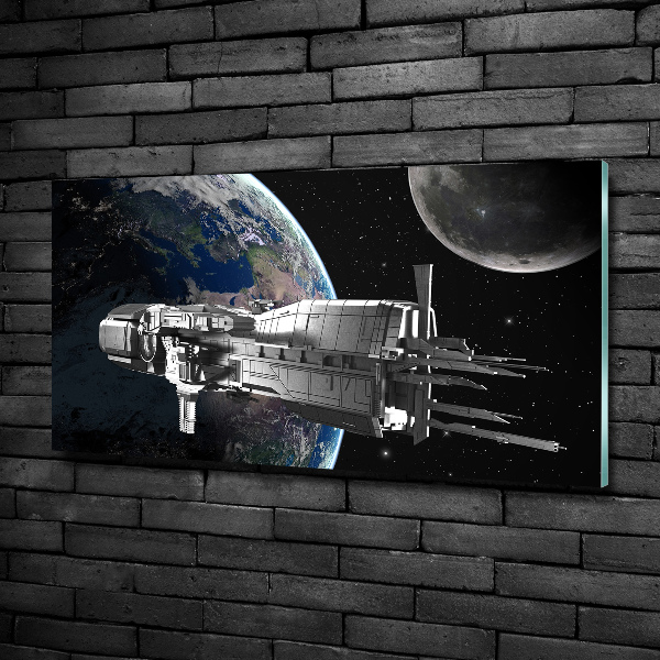 Schilderij op glas Ruimteschip