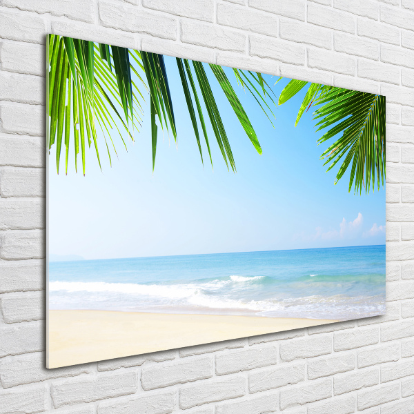 Schilderij op glas Tropisch strand