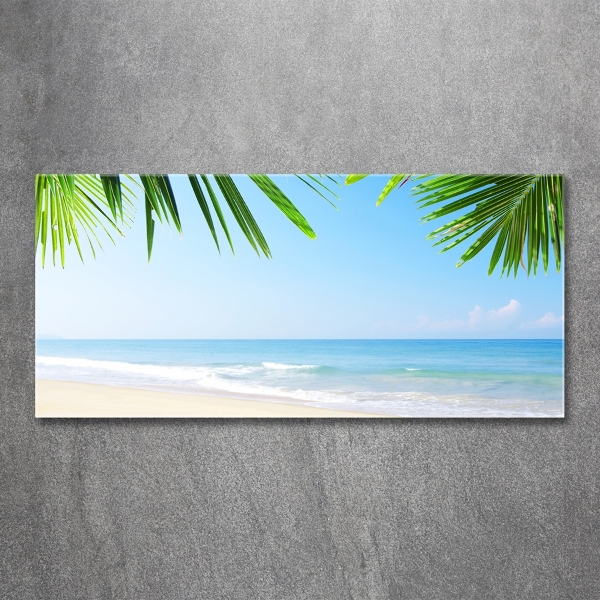 Schilderij op glas Tropisch strand