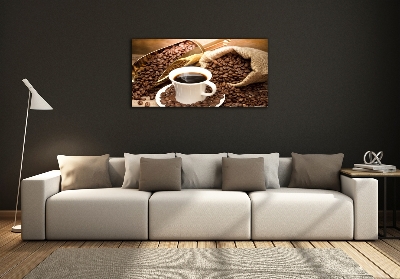 Foto schilderij op glas Een kopje koffie
