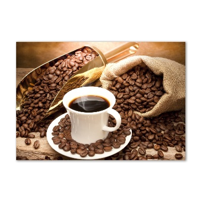 Foto schilderij op glas Een kopje koffie