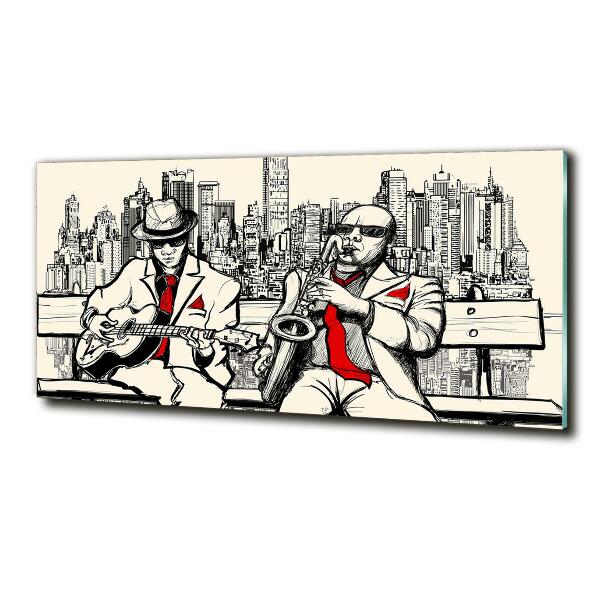 Foto schilderij op glas New York Jazz